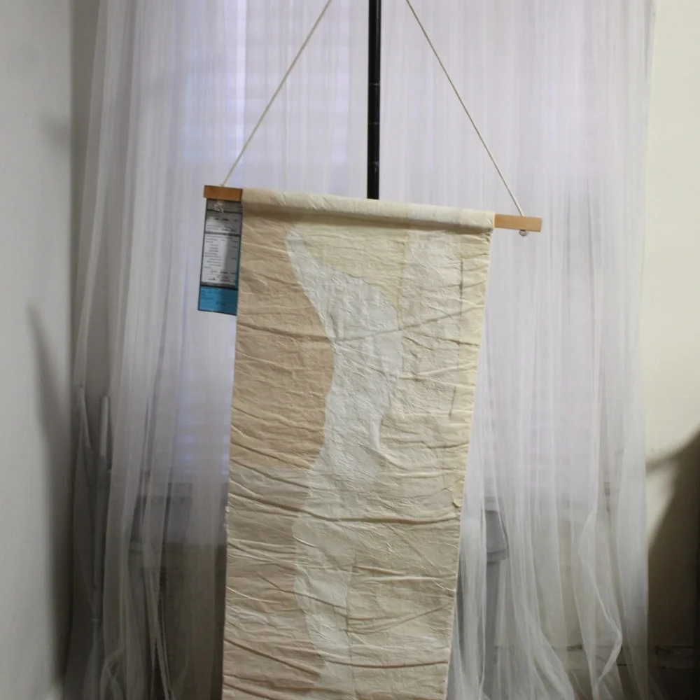 West Elm Fine Paper Art Tapestry – Neutral Abstract Wall Hanging